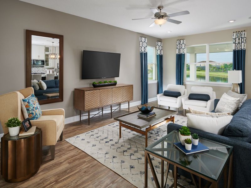 Furnished interior view inside a new home in Legends Preserve - Signature Series, Daytona Beach (Image 11).