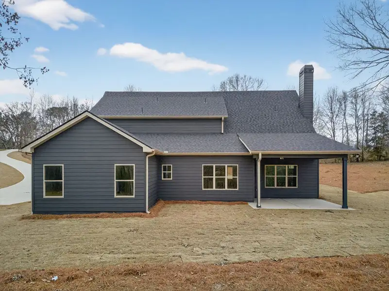 Exterior details and patio area of a home in Blackwelder Bluff, Bowdon (Image 4).