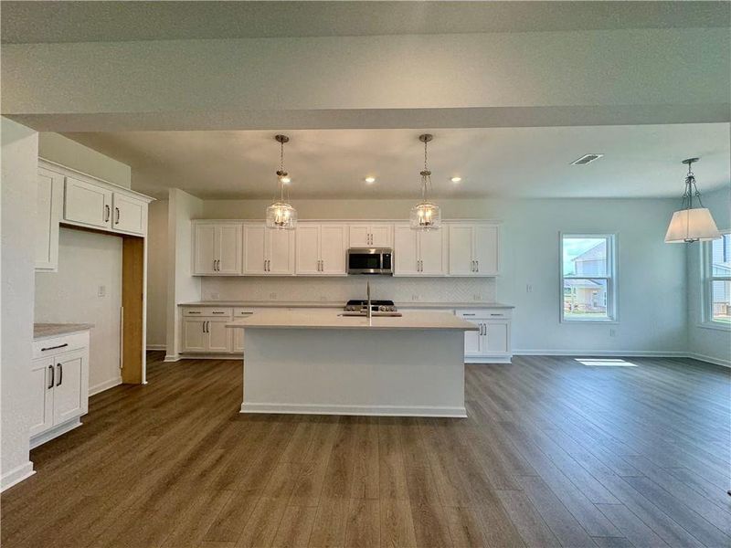 Furnished interior view inside a new home in Eastlyn Crossing - Single Family, Flowery Branch (Image 12). Furnished interior view inside a new home in Eastlyn Crossing - Single Family, Flowery Branch (Image 12).
