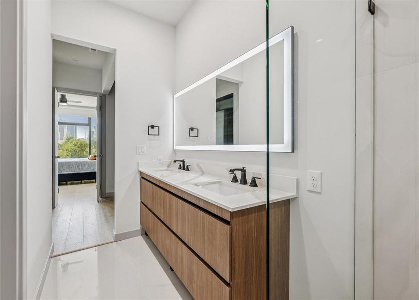 Furnished interior view inside a new home in , Dallas (Image 29).