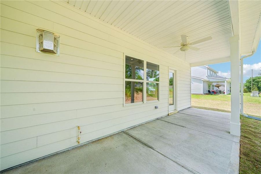Exterior details and patio area of a home in Stephen's Landing, Loganville (Image 24).
