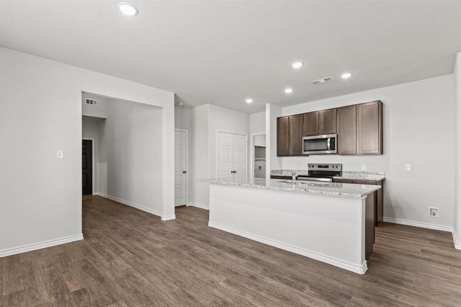 Furnished interior view inside a new home in Retreat at Fossil Creek, Fort Worth (Image 11).