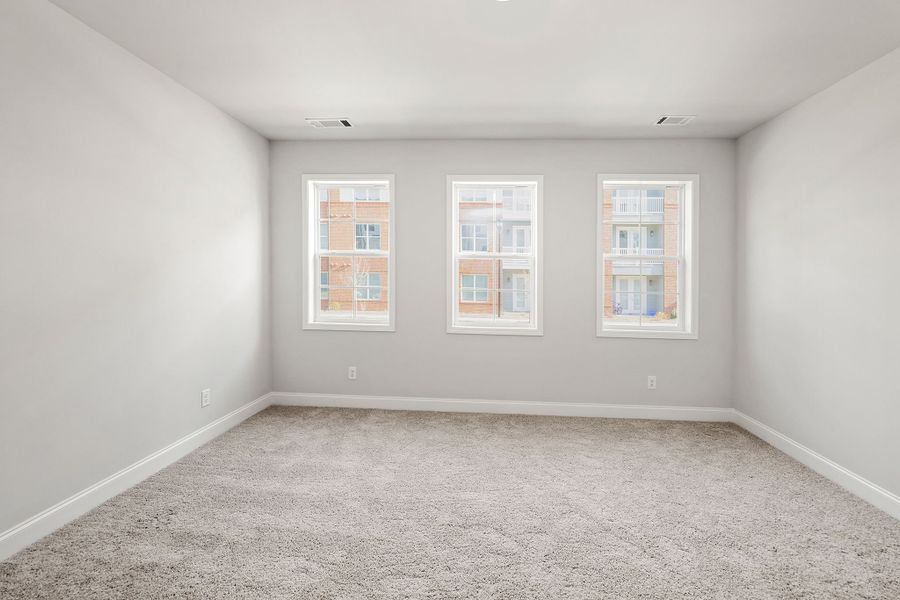 Guest bedroom located in the basement level