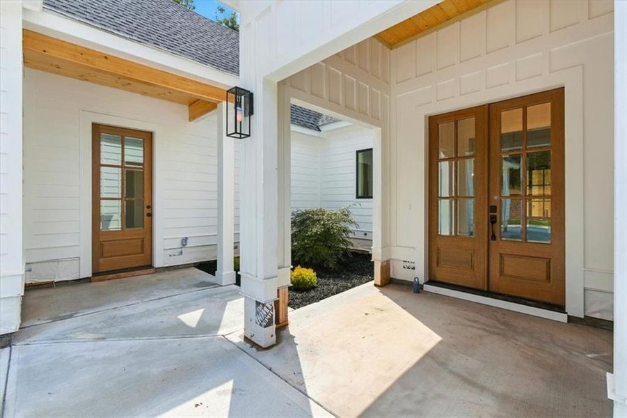 Front exterior of a new home in , Canton, GA, highlighting curb appeal (Image 21).