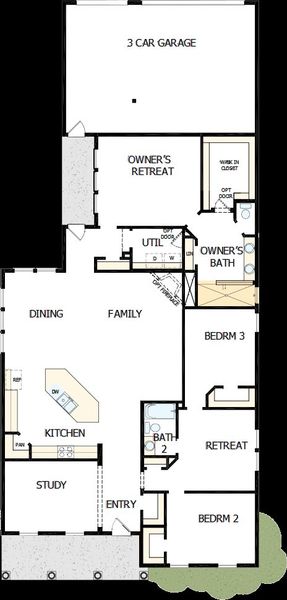 2D floor plan layout of this home in Indigo - Enclave Collection, Richmond, TX (Image 3). 2D floor plan layout of this home in Indigo - Enclave Collection, Richmond, TX (Image 3).