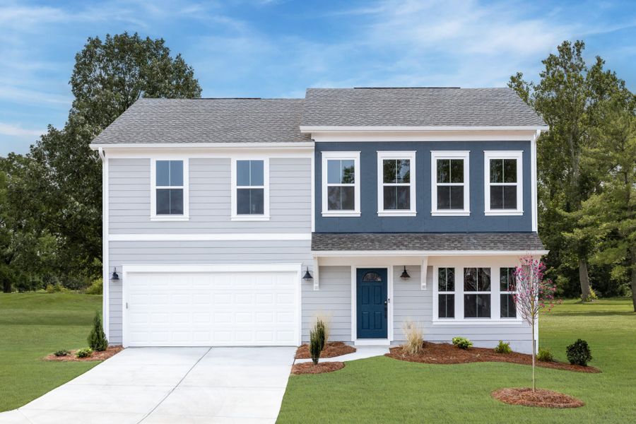 Representative exterior photo of a completed home built from the Jensen by Fischer Homes in Twin Lakes, Hoschton, GA (Image 21).