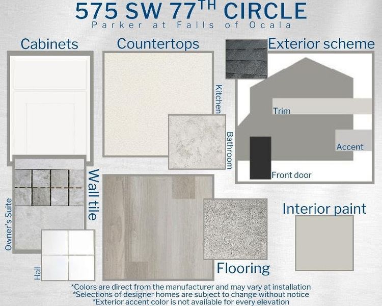 Parker - Colors for this home