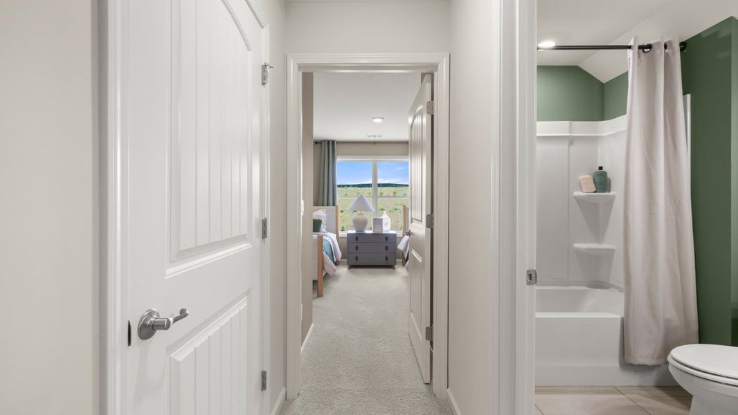 Representative furnished interior of a home built from the Bristol by D.R. Horton in Hamptons at Riverwood North, Dallas (Image 29).