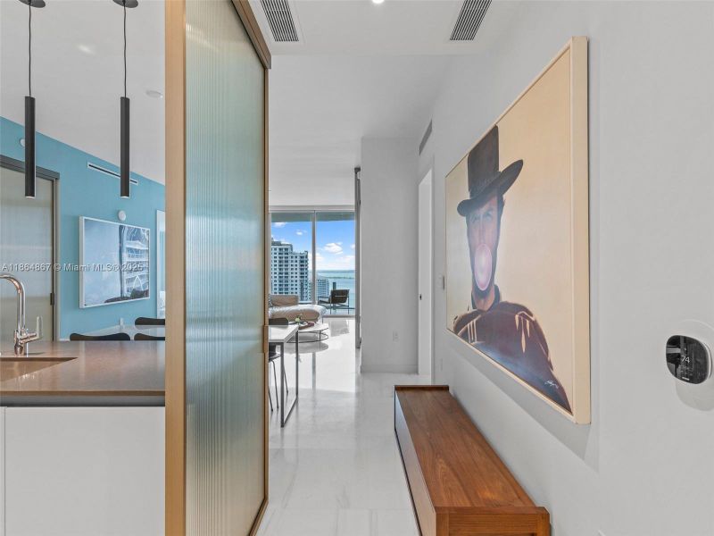 Furnished interior view inside a new home in , Miami (Image 46).