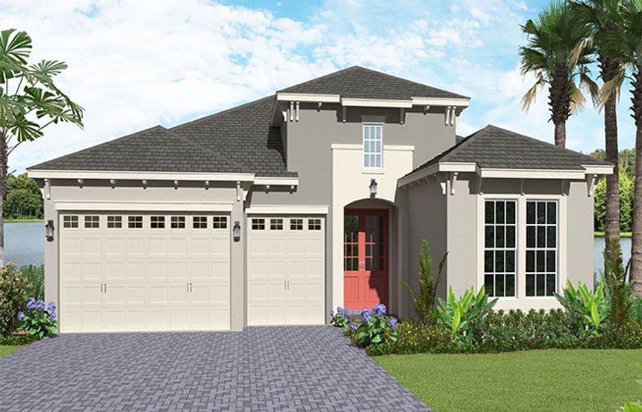 Representative exterior photo of a completed home built from the Sanderling by Minto Communities in Westlake, Loxahatchee, FL (Image 1). Representative exterior photo of a completed home built from the Sanderling by Minto Communities in Westlake, Loxahatchee, FL (Image 1).