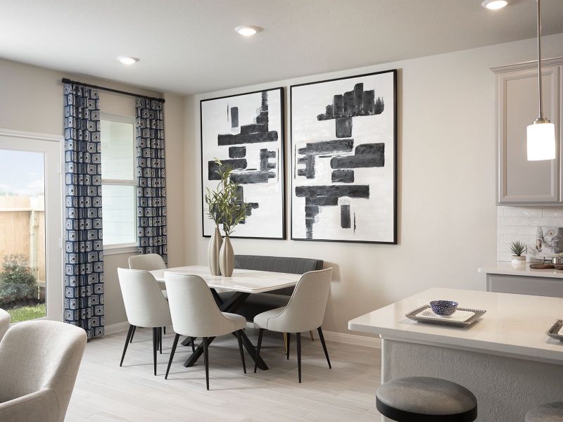 Furnished interior view inside a new home in Spring Brook Village - City Series, Houston (Image 7). Furnished interior view inside a new home in Spring Brook Village - City Series, Houston (Image 7).