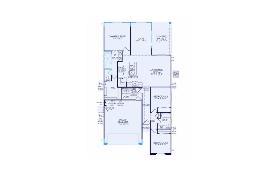 2D floor plan layout of this home in Visara, Surprise, AZ (Image 3).