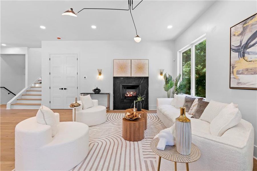 Furnished interior view inside a new home in , Atlanta (Image 62). Furnished interior view inside a new home in , Atlanta (Image 62).