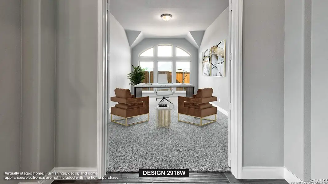 Furnished interior view inside a new home in Windborne 100', Schertz (Image 5).