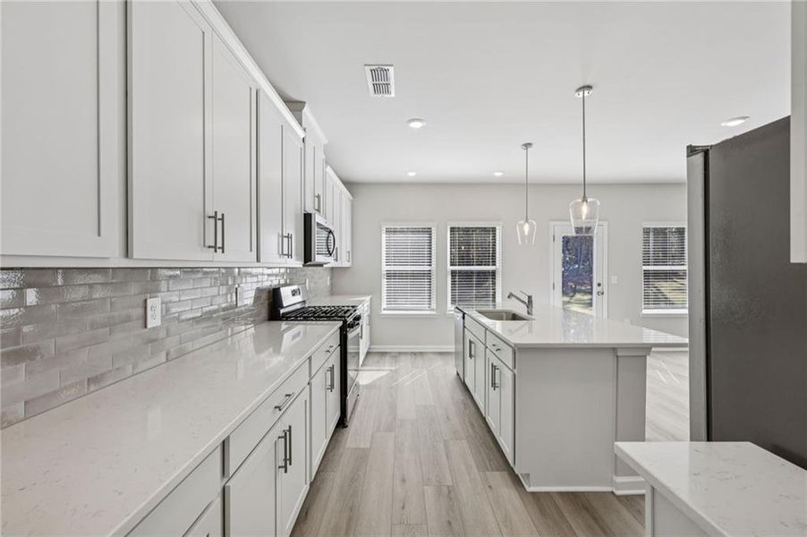 Furnished interior view inside a new home in Parkside at Grayson, Grayson (Image 9).