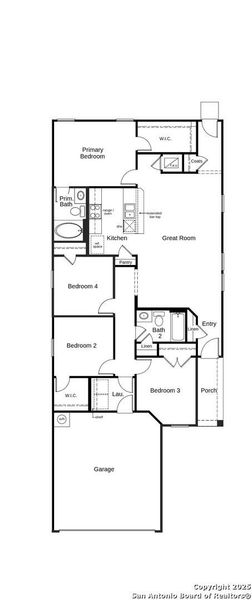 2D floor plan layout of this home in The Granary - Heritage Collection, San Antonio, TX (Image 2). 2D floor plan layout of this home in The Granary - Heritage Collection, San Antonio, TX (Image 2).