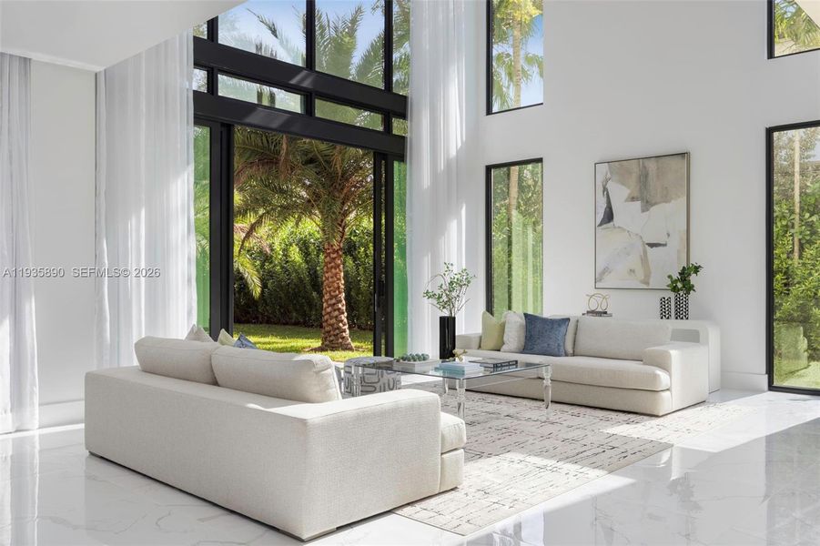 Furnished interior view inside a new home in , South Miami (Image 5).