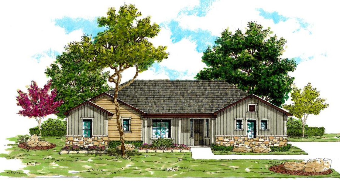 Representative rendering of the exterior for the 2308 by Texas Homes (Image 6).