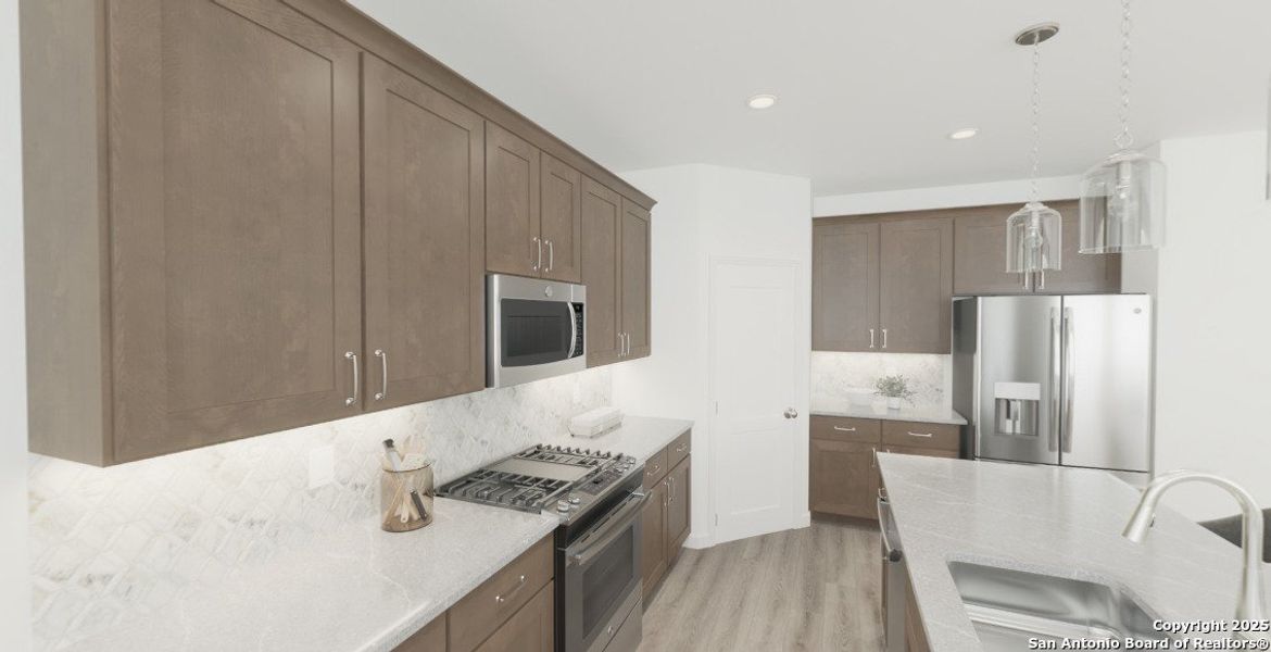 Furnished interior view inside a new home in The Summit at Saddlebrook Ranch 55's, Schertz (Image 15).