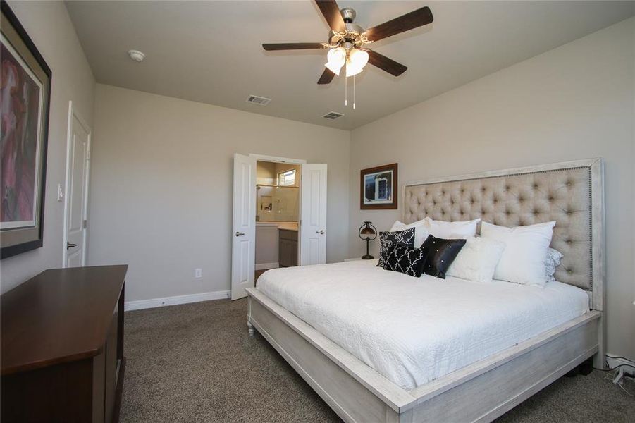 Master bedroom with ensuite bathroom