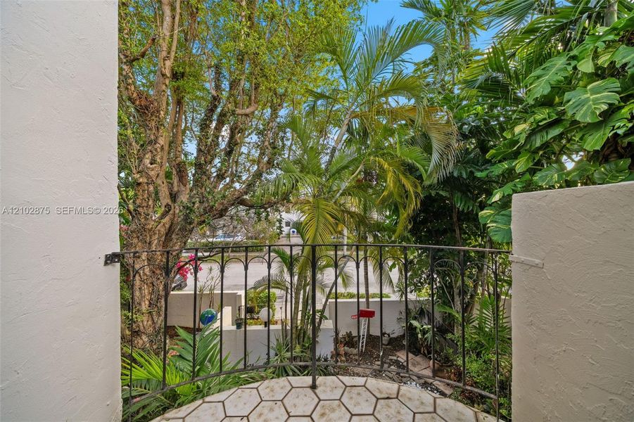 Exterior details and patio area of a home in , Miami Shores (Image 1). Exterior details and patio area of a home in , Miami Shores (Image 1).