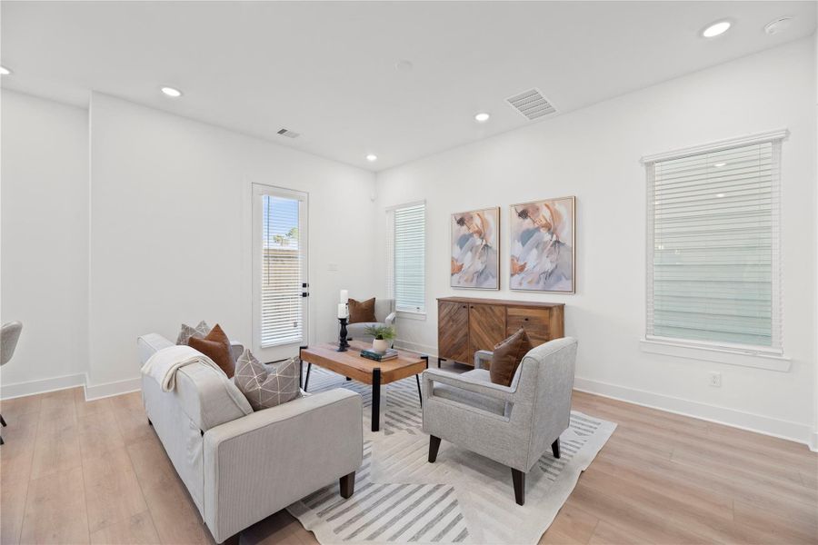 Furnished interior view inside a new home in , Houston (Image 17).