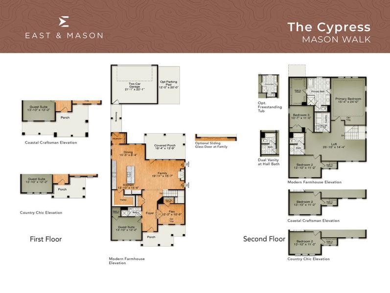 2D floor plan layout for the The Cypress by RobuckHomes in East & Mason, Wilmington, NC (Image 5). 2D floor plan layout for the The Cypress by RobuckHomes in East & Mason, Wilmington, NC (Image 5).