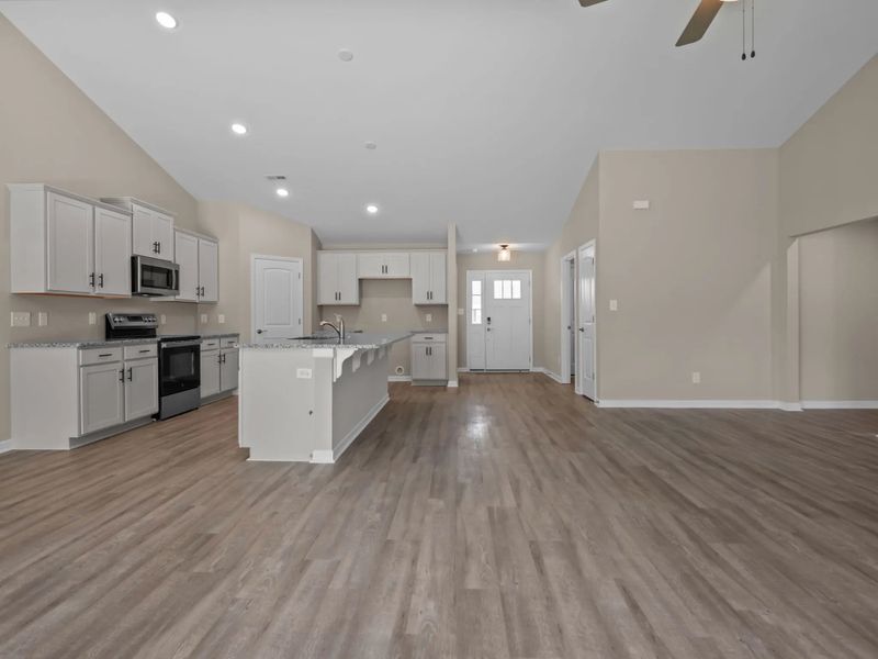 Representative furnished interior of a home built from the Mason A by JC Jackson Homes,LLC in Heritage Pointe, Newport (Image 9).