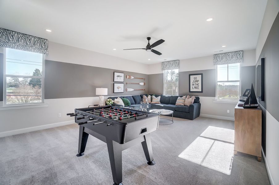 Representative furnished interior of a home built from the Lexington II by Caruso Homes in Rolling Meadows, Mooresville (Image 63).