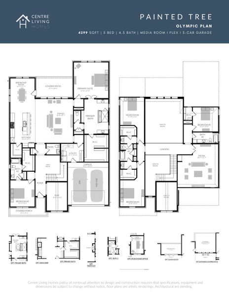 2D floor plan layout of this home in Painted Tree Lakeside, McKinney, TX (Image 5).