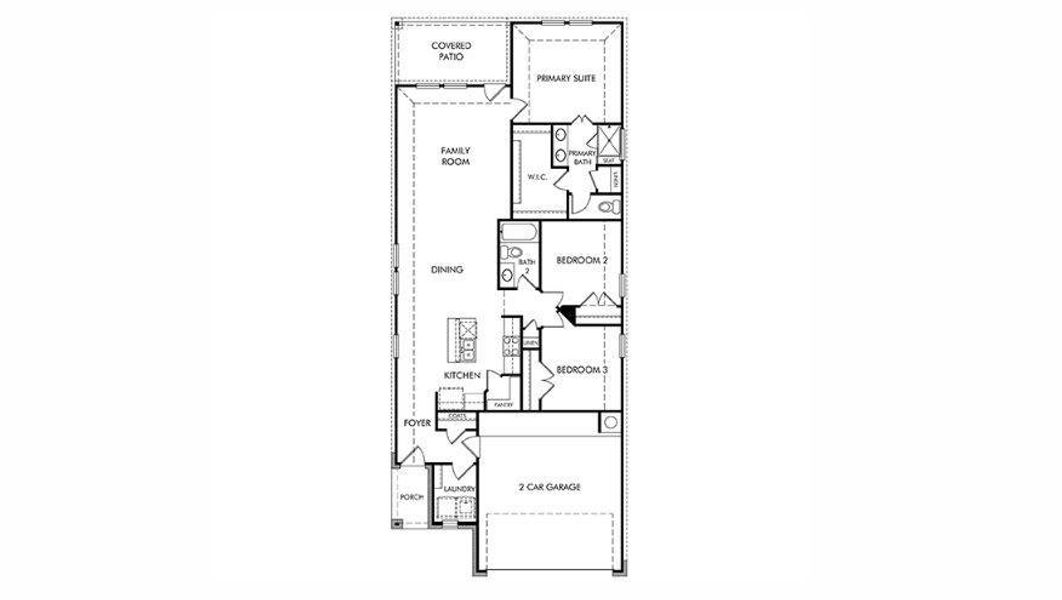 2D floor plan layout of this home in Montgomery Oaks - Premier, Conroe, TX (Image 2). 2D floor plan layout of this home in Montgomery Oaks - Premier, Conroe, TX (Image 2).