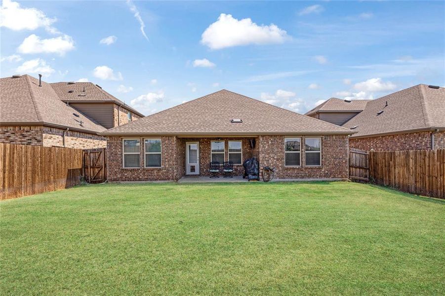 Front exterior of a new home in , Aubrey, TX, highlighting curb appeal (Image 20).