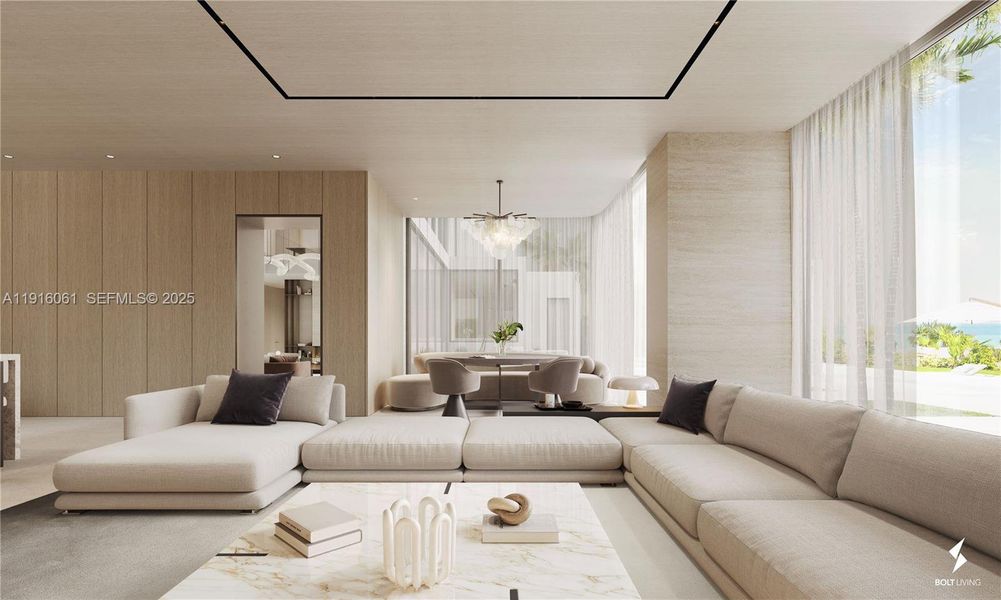 Furnished interior view inside a new home in , Surfside (Image 8).