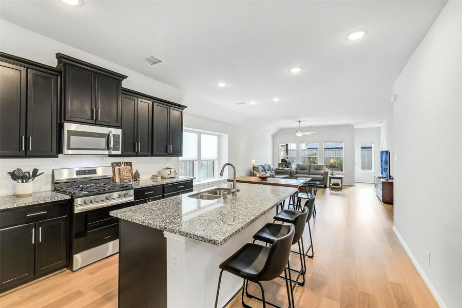 Furnished interior view inside a new home in Bridgeland Creekland Village, Cypress (Image 7). Furnished interior view inside a new home in Bridgeland Creekland Village, Cypress (Image 7).