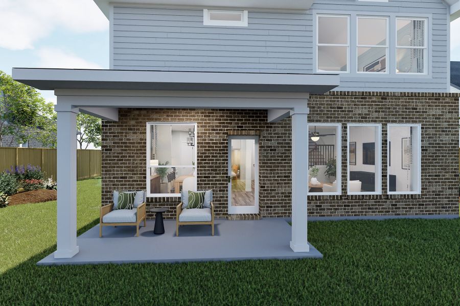 Representative exterior details of a home built from the The Mckinney by David Weekley Homes in Mayfair - Select Garden Series, New Braunfels (Image 3).