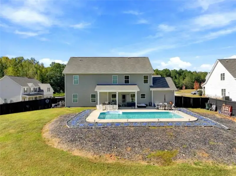 Exterior details and patio area of a home in Joel's Landing, Monroe (Image 3).