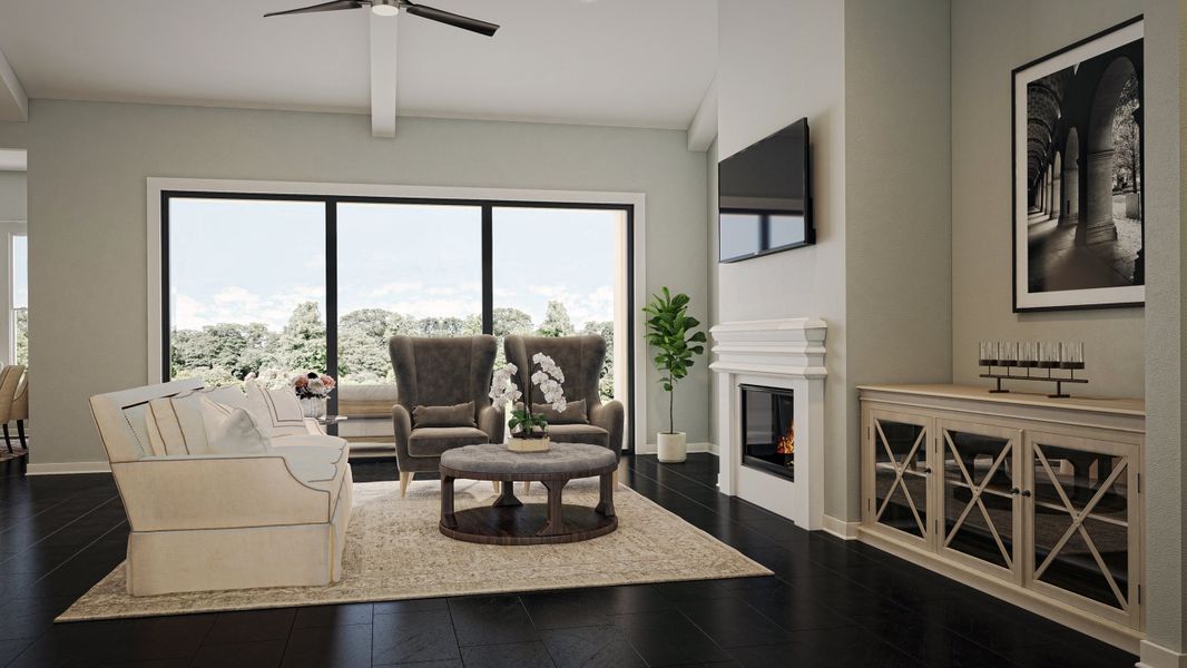 Representative furnished interior of a home built from the Campania by Beazer Homes in Highland Estates, San Antonio (Image 4). Representative furnished interior of a home built from the Campania by Beazer Homes in Highland Estates, San Antonio (Image 4).