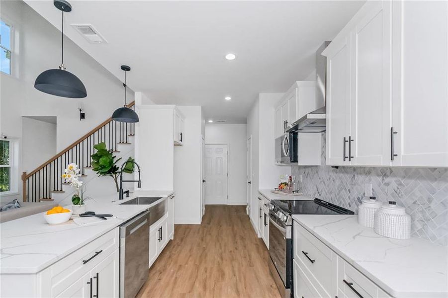 Furnished interior view inside a new home in , Atlanta (Image 34).