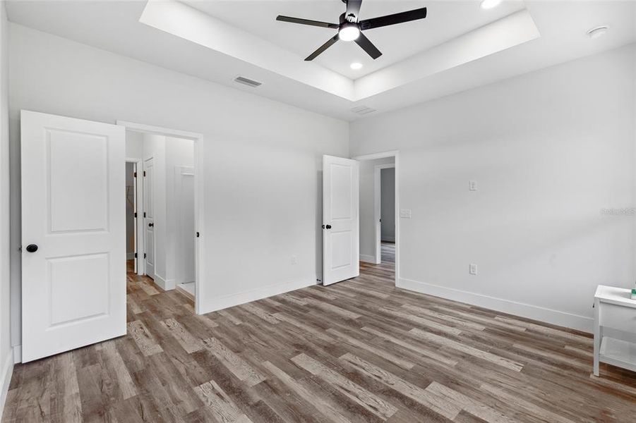 Primary Bedroom with Tray Ceiling