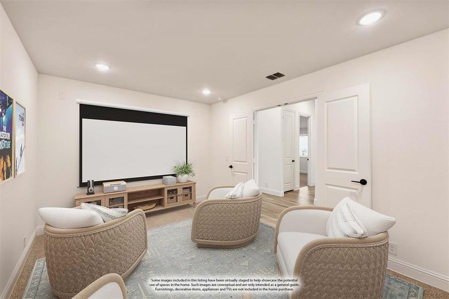 Furnished interior view inside a new home in Bear Creek Classic 60, Lavon (Image 15).