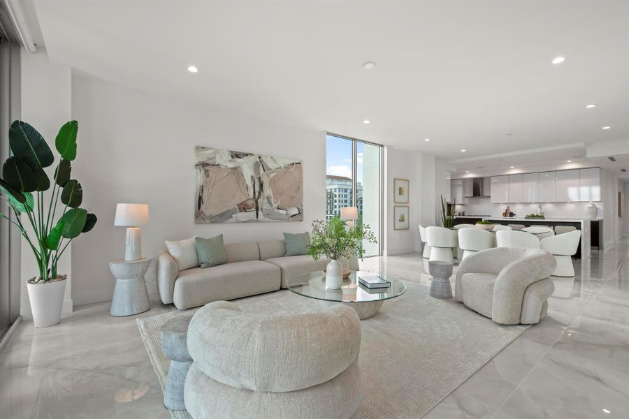 Furnished interior view inside a new home in Royal Palm Residences, Boca Raton (Image 13).