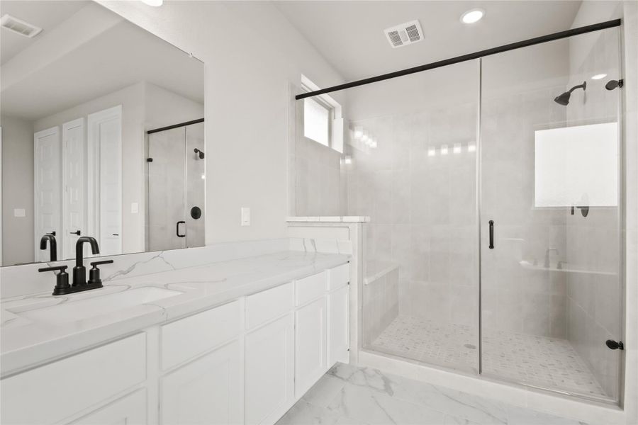 Huge walk-in shower