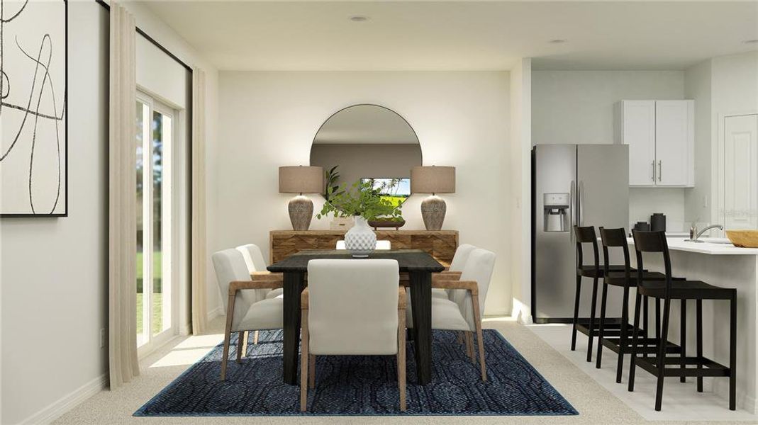 Furnished interior view inside a new home in Villa Mar, Winter Haven (Image 6). Furnished interior view inside a new home in Villa Mar, Winter Haven (Image 6).