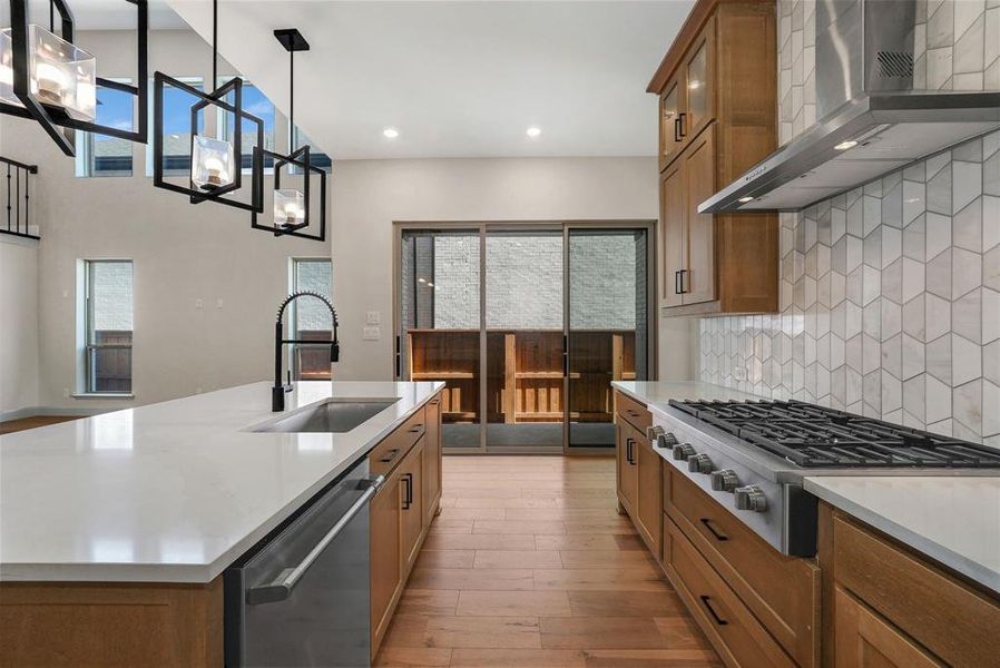 Furnished interior view inside a new home in Fields Villas - Darling Homes, Frisco (Image 7).