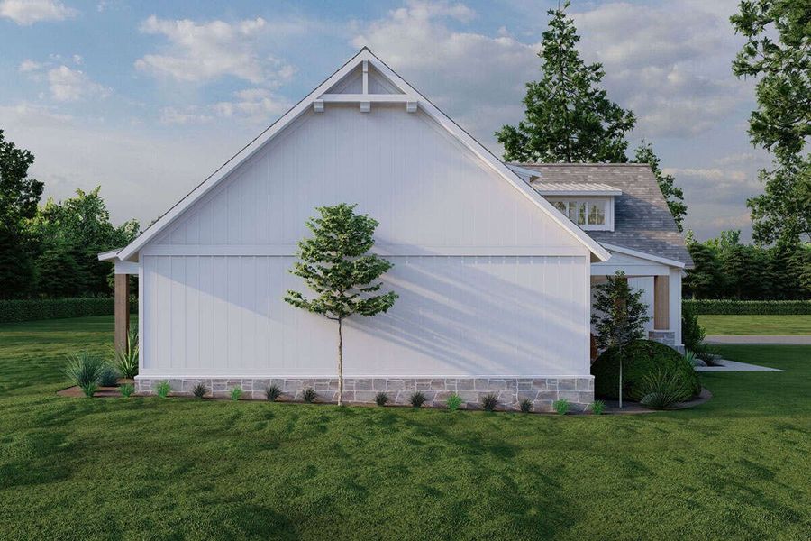 Representative exterior photo of a completed home built from the Slade by Zeal Home Builders in Oak Water Ranch, Granbury, TX (Image 16). Representative exterior photo of a completed home built from the Slade by Zeal Home Builders in Oak Water Ranch, Granbury, TX (Image 16).