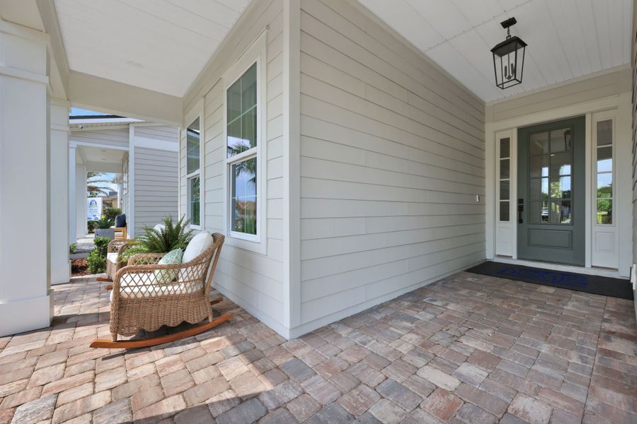 Representative exterior details of a home built from the Scarlett by Riverside Homes in Mariposa at EverRange 50' Series, Jacksonville (Image 3).