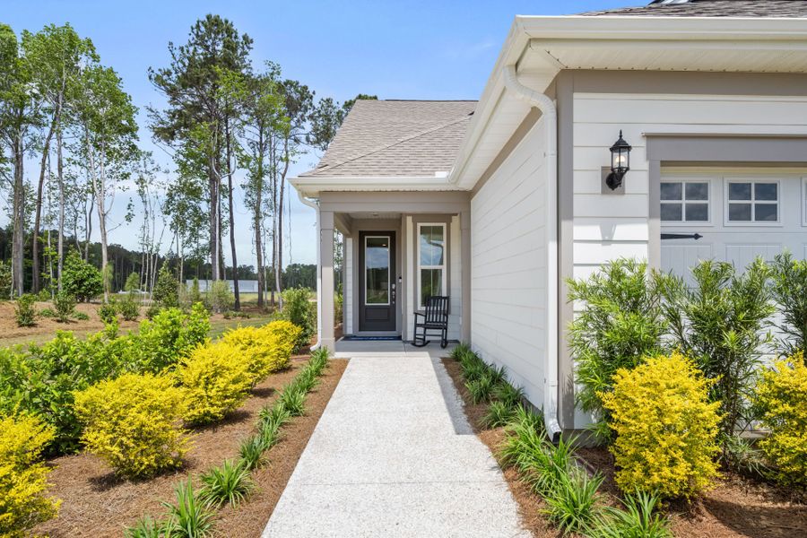 Exterior details and patio area of a home in Del Webb Savannah at Heartwood, Richmond Hill (Image 3). Exterior details and patio area of a home in Del Webb Savannah at Heartwood, Richmond Hill (Image 3).
