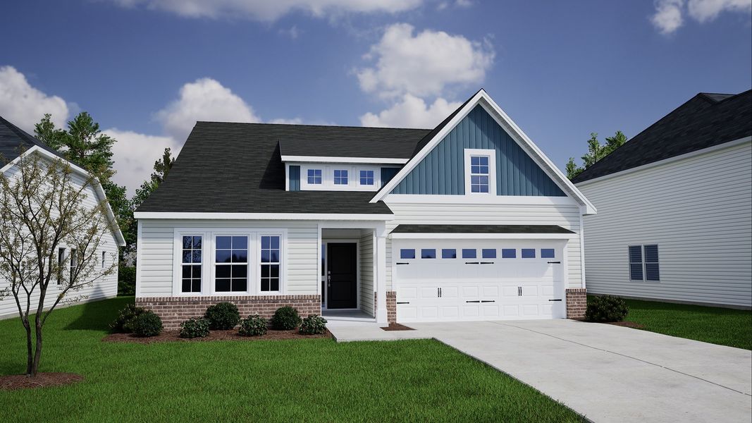 Representative exterior photo of a completed home built from the Gwinnett - Genesis Value Collection by Mungo Homes in Killians Crossing, Blythewood, SC (Image 49).