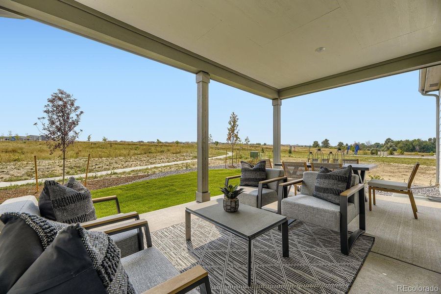 Covered Back Patio Picture of model home not actual home
