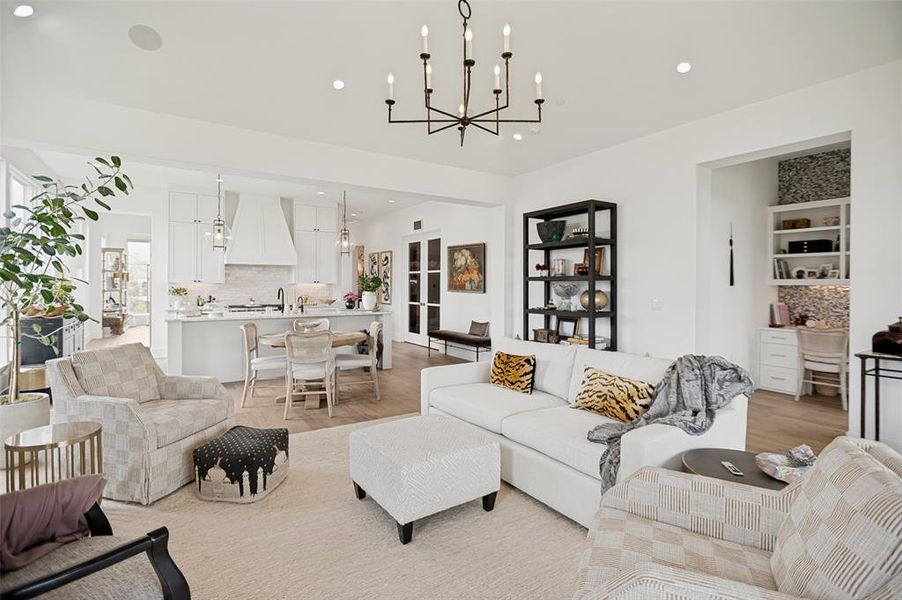 Furnished interior view inside a new home in The Residences, Irving (Image 8).